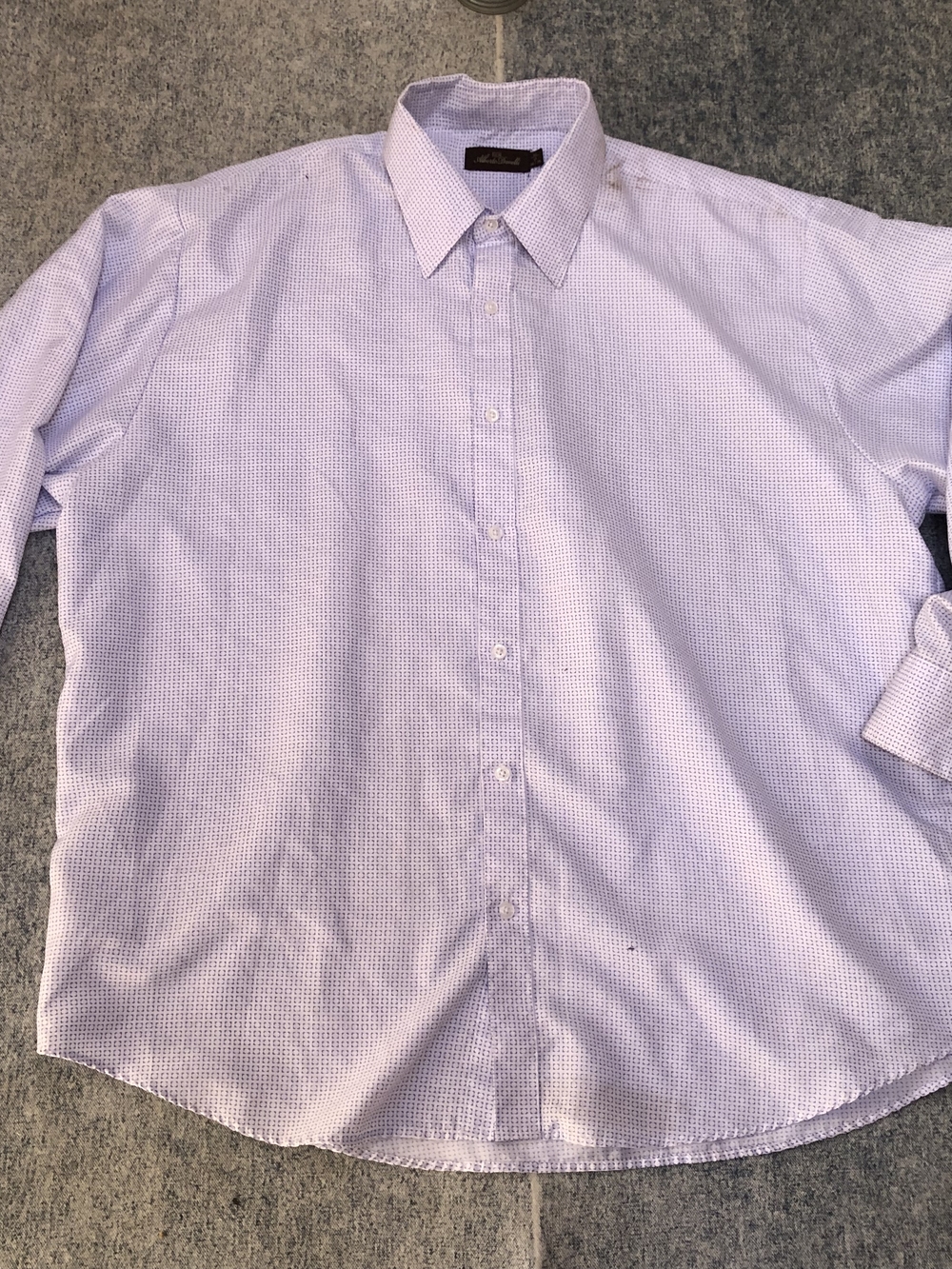 Men's Lavender Micro-Check Dress Shirt by